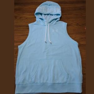 Under Armour Sleeveless Hoodie Aqua Blue Sz Large